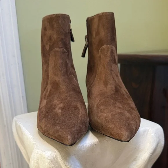 STUART WEITZMAN Brown Suede Ankle Boots size 8 B women H3N9 - Picture 3 of 6